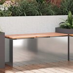 vidaXL Banc de jardin Argent 100 x 40 x 43 cm Acier galvanisé