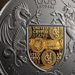 Pièce de monnaie en Argent 1000 Satoshi g 31.1 (1 oz) Millésime 2026 United Crypto States UKRAINE LAND OF FREEDOM