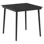 vidaXL Ensemble de Tables Basses avec coussin avec oreiller 3 Pièces Noir