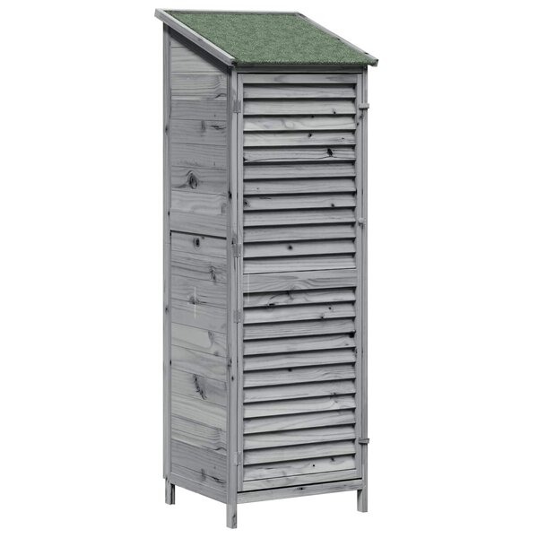 vidaXL Abri de jardin Gris 59 x 56 x 176 cm Bois de Sapin Massif