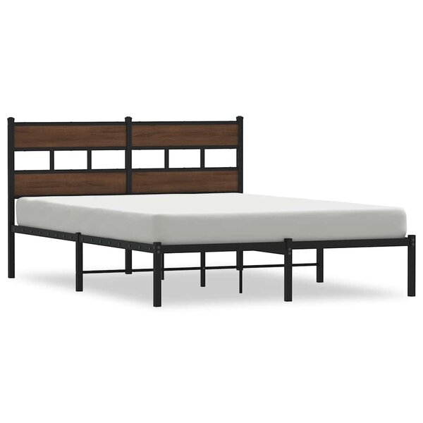 vidaXL Cadre de lit sans matelas avec tête de lit 150x200 cm