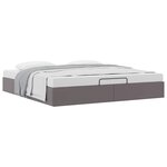 vidaXL Cadre de lit ottoman sans matelas gris 180x200 cm similicuir