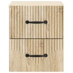 vidaXL Cabinet de chevet mural 2 pc Chêne Sonoma 34 5 x 33 x 40 cm
