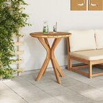vidaXL Table de Bistrot de Jardin Ø70x75 cm en Bois Massif de Teck