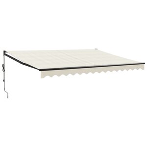 vidaXL Auvent rétractable automatique crème 5x3 m