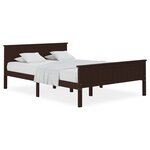 vidaXL Cadre de lit sans matelas marron foncé pin massif 120x200 cm