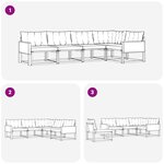 vidaXL Ensemble de canapés d'extérieur 5 pc Naturel et Beige
