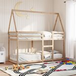 vidaXL Lit superposé sans matelas 80x200 cm bois de pin massif