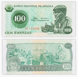 Billet de collection 100 kwanzas 1976 Angola - neuf - P111