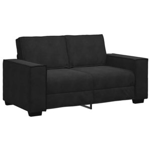 vidaXL Canapé à 2 places Noir 160x78x84 cm Velours