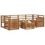 vidaXL Ensemble de canapés d'extérieur 7 pc Naturel