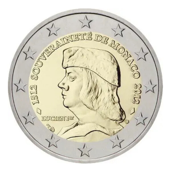 2 euros commémorative Monaco 2012 - Lucien Premier.