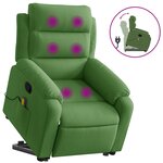 vidaXL Fauteuil de massage inclinable Vert clair Velours