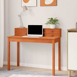 vidaXL Bureau avec tiroir Cire marron 110 x 50 x 93 cm Pin massif