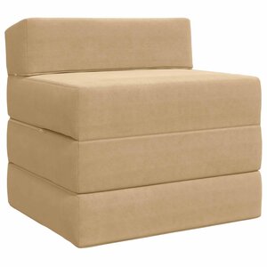 vidaXL Canapé-lit pliable Gris Vert Clair 200 x 70 x 15 cm