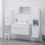 vidaXL Armoire de salle de bain Blanc 30x30x80 cm Bois d’ingénierie