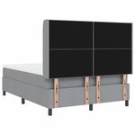 vidaXL Lit à ressorts avec matelas Gris clair 200 x 140 cm tissu