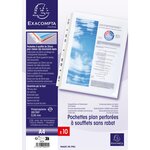 Sachet de 10 pochettes à soufflet sans rabat 20x100e A4 EXACOMPTA