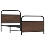vidaXL Cadre de lit sans matelas 90x200cm chêne marron bois ingénierie