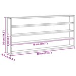 vidaXL Vitrine Murale Beige 80 x 8 5 x 36 cm Bois d'ingénierie