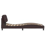vidaXL Cadre de lit avec LED sans matelas marron foncé 80x200 cm tissu