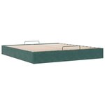 vidaXL Cadre de lit ottoman sans matelas vert foncé 200x200 cm velours