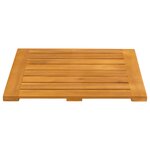 vidaXL Tapis de bain Uni Marron 50 x 50 cm bois