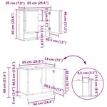 vidaXL Ensemble de mobilier de salle de bain 3 Pièces Chêne artisanal