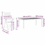 vidaXL Ensemble de salle à manger pour jardin 9 Pièces Marron
