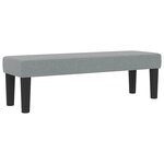 vidaXL Lit avec Sommier et Banc Gris Clair 120x200 cm Tissu