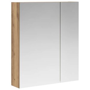 vidaXL Armoire Miroir de Salle de Bain Chêne artisan 60 x 14 5 x 70 cm