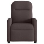 vidaXL Fauteuil de massage inclinable Marron foncé Tissu