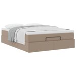 VidaXL Cadre de lit ottoman et matelas cappuccino 140x190cm similicuir
