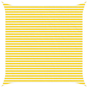 vidaXL Voile d'ombre Jaune et blanc 4 5 x 4 5 m 100   polyester Oxford