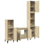 vidaXL Ensemble de meubles de salle de bain 3 Pièces chêne sonoma