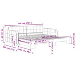 vidaXL Lit de jour avec gigogne sans matelas gris foncé 100x200 cm