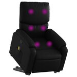 vidaXL Fauteuil inclinable de massage Noir Similicuir