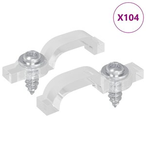 vidaXL Clips de bande LED 2 Pièces Transparent 2 x 1 x 0.5 cm