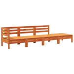 vidaXL Canapé de jardin 4 places cire marron bois de pin massif
