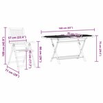vidaXL Ensemble de salle à manger pour jardin 5 Pièces Marron