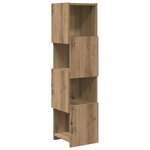 vidaXL Meuble d'angle Chêne artisanal 25 5x25x102cm Bois d'ingénierie