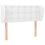 vidaXL Tête de lit avec oreilles Blanc 83x23x78/88 cm Similicuir