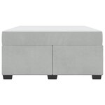 vidaXL Cadre de lit avec matelas Gris clair 160 x 200 cm tissu