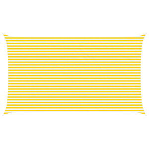 vidaXL Voile d'ombre Jaune et blanc 4 x 7 m 100   polyester Oxford