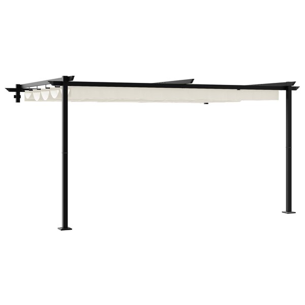 vidaXL Gazebo mural Crème 3 x 4 m Acier