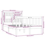vidaXL Cadre de lit sans matelas 120x190 cm bois massif