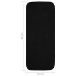 vidaXL Tapis d'escalier antidérapants 15Pièces 60x25cm Noir Rectangulaire