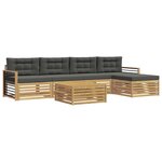 vidaXL Ensemble de canapés d'extérieur 7 pc Blanc et anthracite