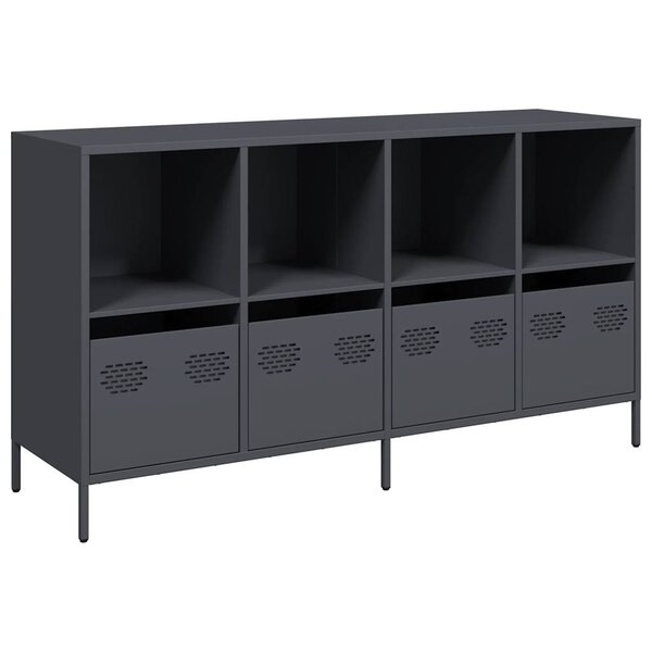 vidaXL Buffet anthracite 135x39x73 5 cm acier laminé à froid