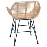 vidaXL Chaise de salle à manger 2 Pièces Naturel 55 x 50 x 74 cm